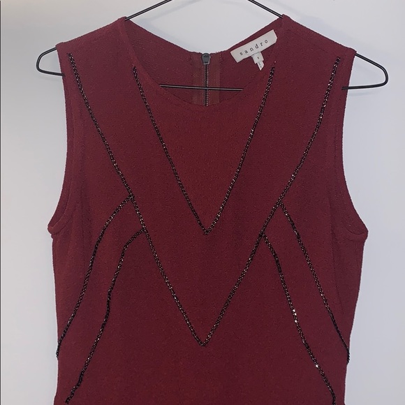 Sandro burgundy dress - Picture 1 of 6